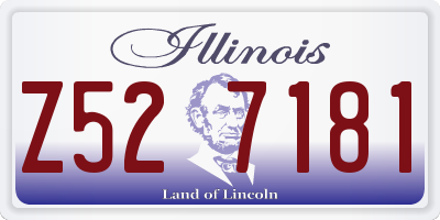 IL license plate Z527181