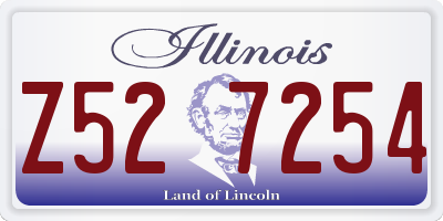 IL license plate Z527254