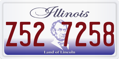 IL license plate Z527258
