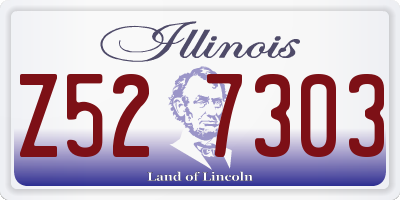 IL license plate Z527303