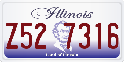IL license plate Z527316