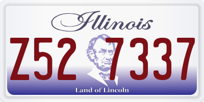 IL license plate Z527337