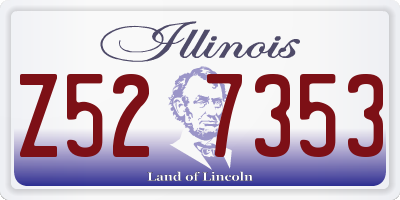 IL license plate Z527353