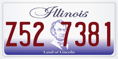 IL license plate Z527381