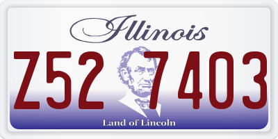 IL license plate Z527403