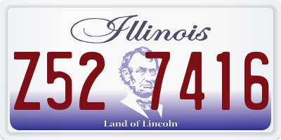 IL license plate Z527416