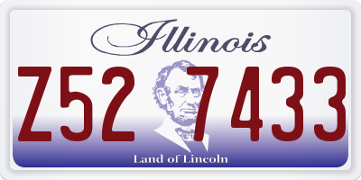 IL license plate Z527433