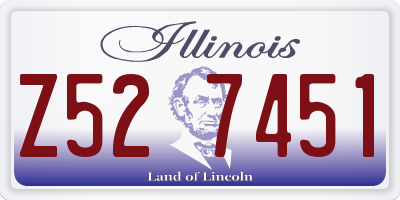 IL license plate Z527451