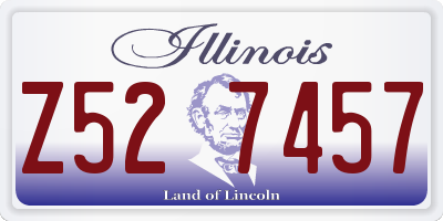IL license plate Z527457
