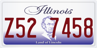 IL license plate Z527458
