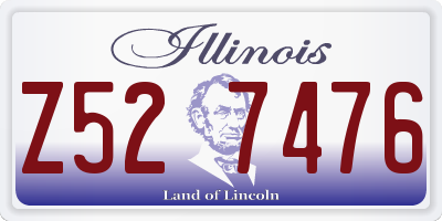 IL license plate Z527476