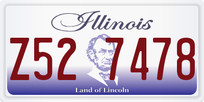 IL license plate Z527478