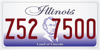 IL license plate Z527500