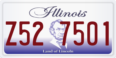 IL license plate Z527501