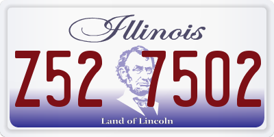 IL license plate Z527502