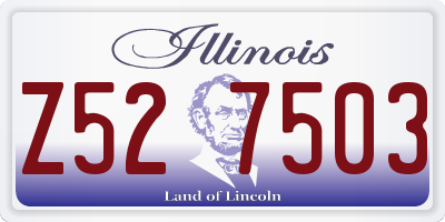 IL license plate Z527503