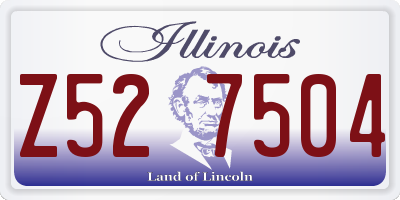 IL license plate Z527504