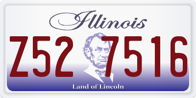 IL license plate Z527516
