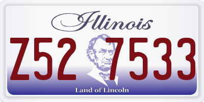 IL license plate Z527533