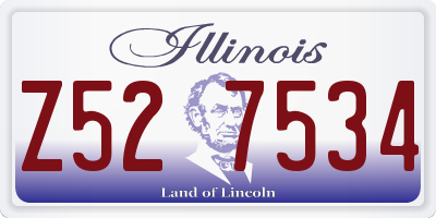 IL license plate Z527534