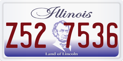 IL license plate Z527536