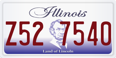 IL license plate Z527540