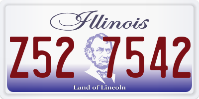 IL license plate Z527542