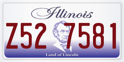 IL license plate Z527581