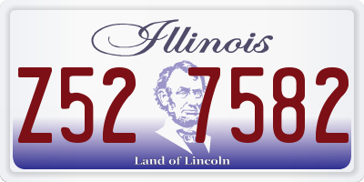 IL license plate Z527582