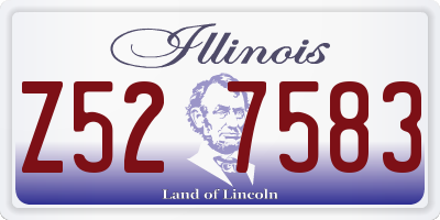 IL license plate Z527583