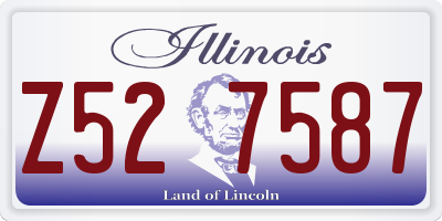 IL license plate Z527587