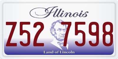 IL license plate Z527598