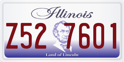 IL license plate Z527601