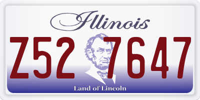 IL license plate Z527647