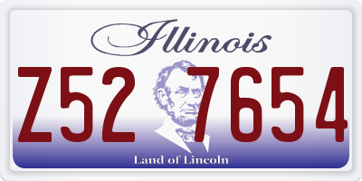 IL license plate Z527654