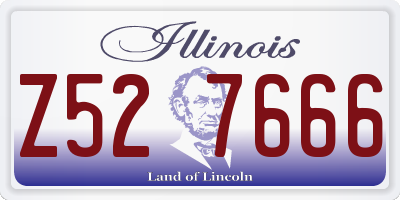 IL license plate Z527666