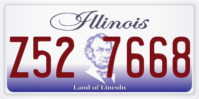 IL license plate Z527668