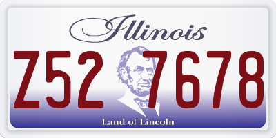 IL license plate Z527678