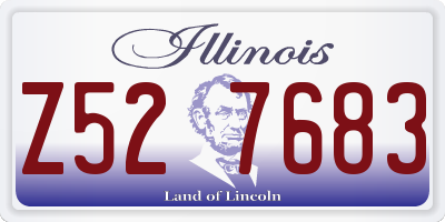 IL license plate Z527683