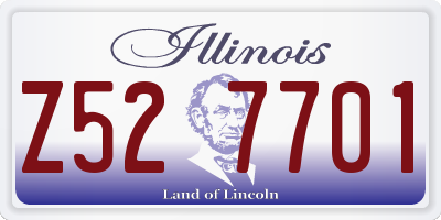 IL license plate Z527701
