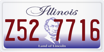 IL license plate Z527716