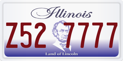 IL license plate Z527777