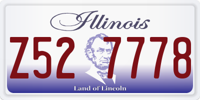 IL license plate Z527778