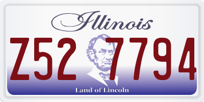 IL license plate Z527794