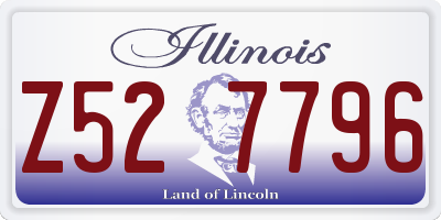 IL license plate Z527796