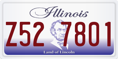 IL license plate Z527801