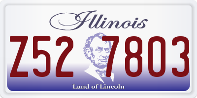 IL license plate Z527803