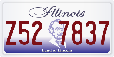 IL license plate Z527837