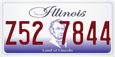 IL license plate Z527844