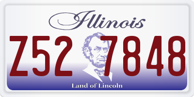 IL license plate Z527848